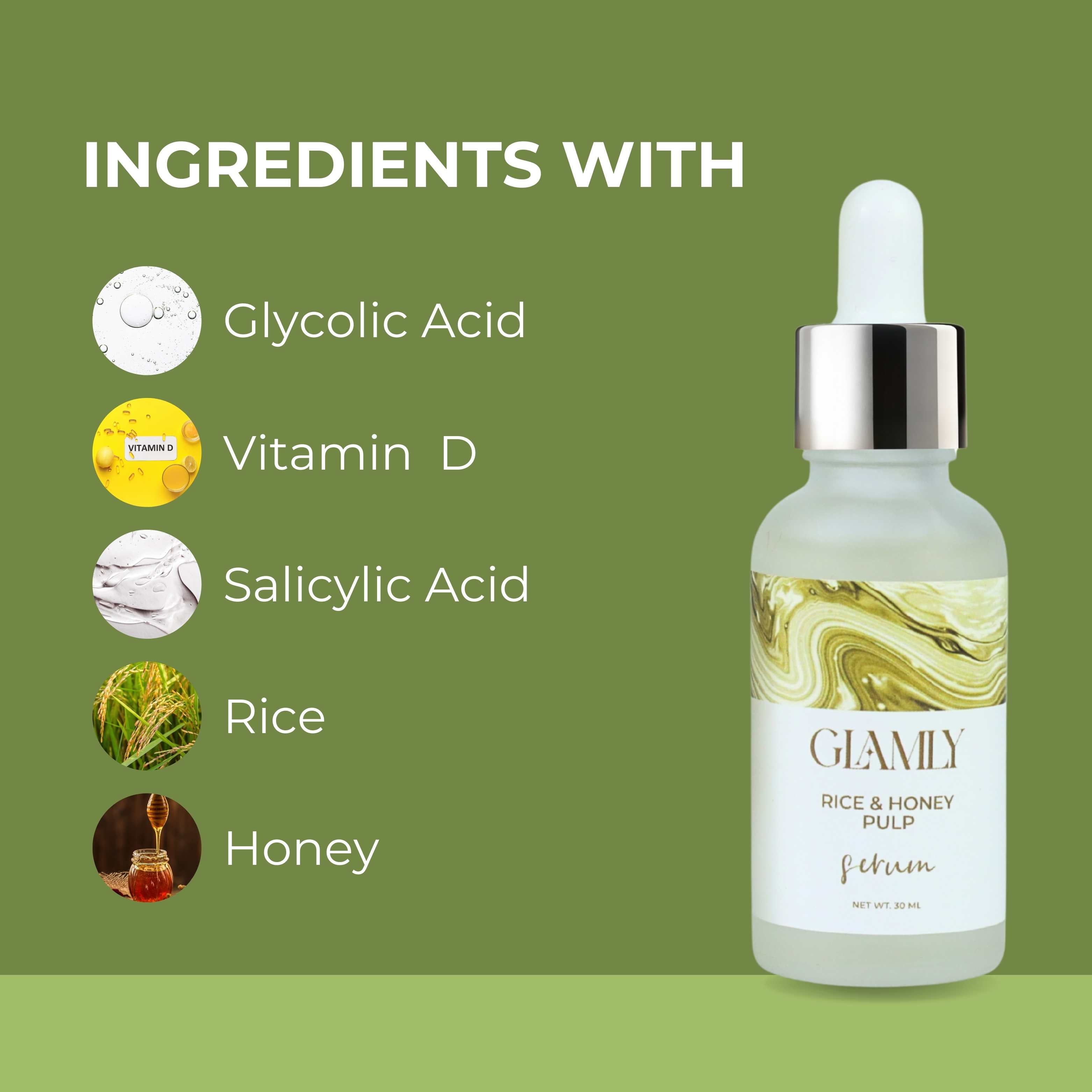Glamly Rice and Honey Pulp Serum