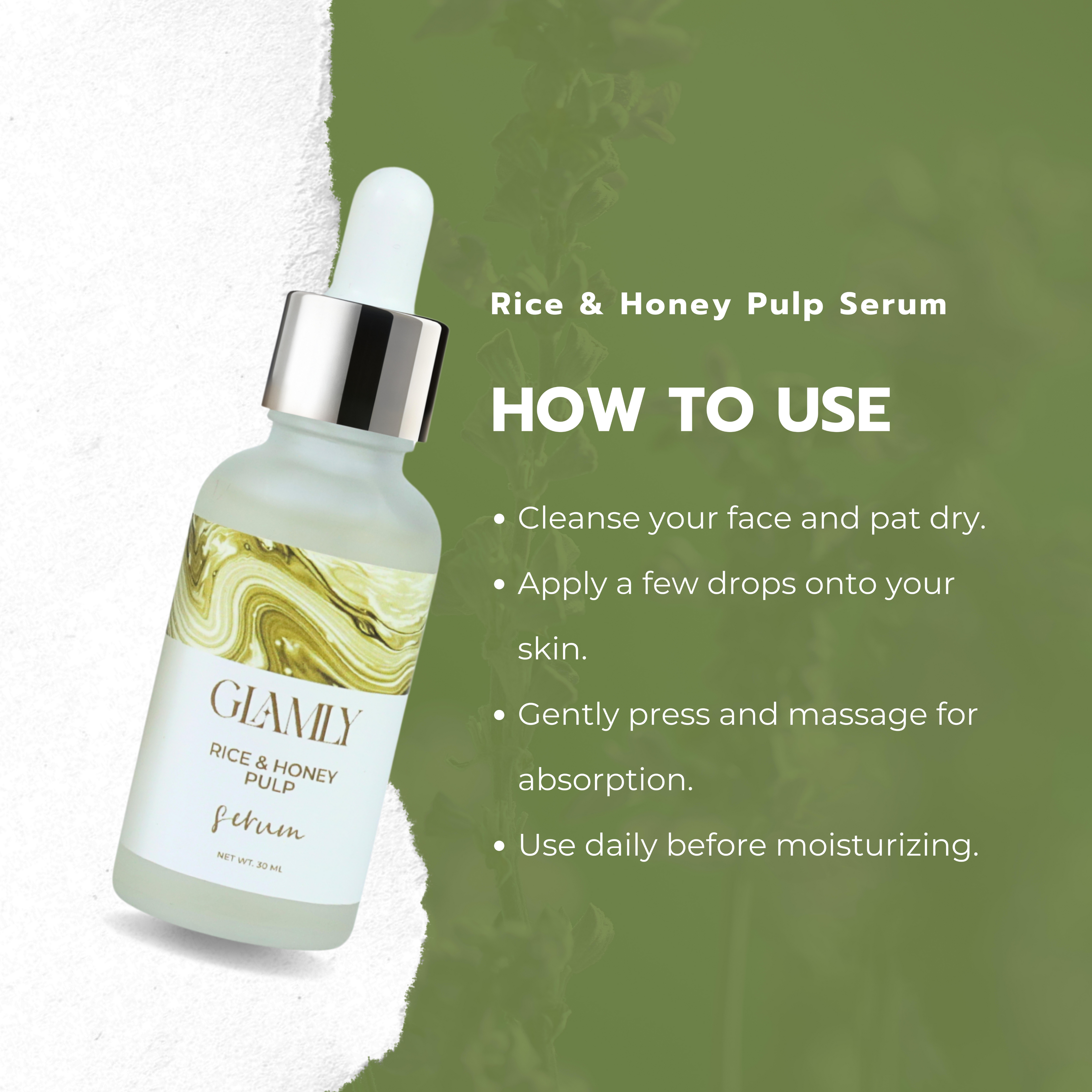 Glamly Rice and Honey Pulp Serum